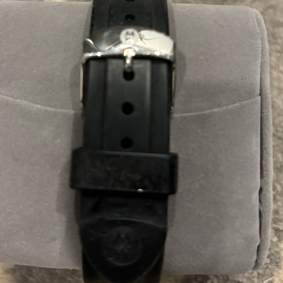 Michele Sportsail Chronograph Watch Black Blue Silicone Strap Unisex - Picture 8 of 10